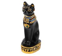 MALUGOGO Statuetta a forma di gatto egiziano in resina, stile vintage, ornamento per la casa, statua animale per portico vivente, decorazione regalo