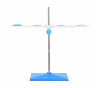 MALUGOGO Supporto per Imbuto Chimico in Ferro 4 Fori, Stabile e Smontabile, per Esperimenti di Laboratorio e Presentazioni Scientifiche