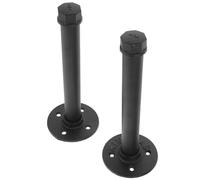 MALUGOGO Supporto per Mensola da Parete in Ferro Nero Opaco, Facile da Installare Capacità di Carico Pesante, per Cortili e Rimorchi, Confezione da 2 Pezzi