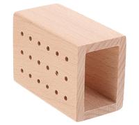 MALUGOGO Supporto per punte da trapano in legno per nail art, 18 fori, organizer per salone di bellezza professionale e uso domestico con design salvaspazio e facile da pulire