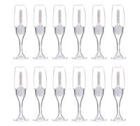 MALUGOGO Tubi lucidalabbra a forma di bicchiere da vino da 12 ml, 12 contenitori vuoti in plastica per lucidalabbra con dimensioni ridotte, per viaggi e cosmetici fai da te