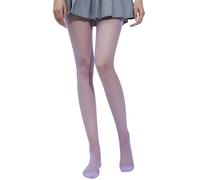 Malustar Collant velati 10 denari per donne e ragazze dai colori vivaci, Lavanda, S-L