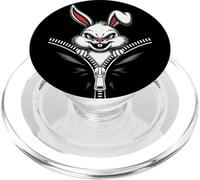 Malvagio Bunny Zipper Bocca Creepy Cute Rabbit Per Uomo Donna PopSockets PopGrip per MagSafe