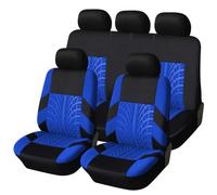 MALVCD Auto Set Coprisedili per Renault Clio 2012-2025, 5 posti Universale Tessuto Copri Sedile Coprisedile Anteriori Posteriori Traspirante Accessori,E/Blue