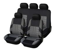 MALVCD Auto Set Coprisedili per Renault Clio 2012-2025, 5 posti Universale Tessuto Copri Sedile Coprisedile Anteriori Posteriori Traspirante Accessori,B/Gray