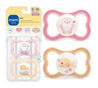 MAM Air Silicone Pacifier, Pink, 2-Count by MAM