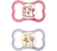 MAM Air Succhietto 16+ Mesi (Set da 2), Ciuccio MAM 16-36 mesi che Rosa & Viola
