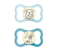 Succhietti air night 16+ silicone bio-circolare conf. doppia verde/blu - mam