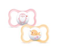 Succhietti air 16+ silicone bio-circolare conf. doppia rosa/giallo - mam