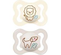 MAM Air Succhietto 2-6 mesi, Set da 2 ciucci, Neutro/Beige