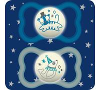 MAM Succhietto Air Night Succhietto 16+ Mesi in Silicone per Bimbi, 2 Pezzi