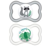 MAM Succhietto Air 6+ Mesi Animal in Silicone Neutro, 2 Pezzi