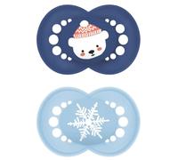 MAM Baby MAM ORIGINAL 2-6 WINTER LIMITED EDITION SILICONE MASCHIO 2 PEZZI