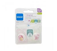 MAM Succhietto per Bimba Original 2-6 Mesi in Silicone con Astuccio, 2 Pezzi