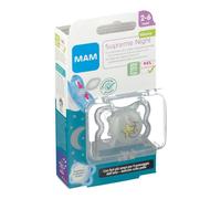 MAM Baby MAM SUCCHIETTO SUPREME NIGHT 2-6 SILICONE SINGLE BOX NEUTRO