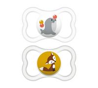 MAM Baby Succhietto MAM Air 16+ in silicone neutro, 2 pezzi