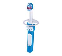 MAM Baby'S Brush Spazzolino Denti Neonato, con Anello di Sicurezza, Testina Piccola e Impugnatura Corta Giusta per Denti da Latte, 6+ Mesi, Azzurro