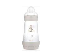 MAM Biberon Anticocoliche, 2-4 mesi, 260 ml, con tettarella a 2 flusso medio in silicone, facile da accettare, autosterilizzabile, facile da pulire, Easy Start Anti-Colic, Neutro opaco, confezione da