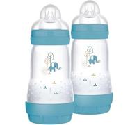 MAM Biberon Anticolica Easy Start 260 ml (Set da 2), Tettarella 2, Azzurro