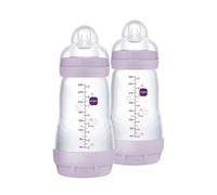 MAM Biberon Anticolica Easy Start 260 ml (Set da 2), Tettarella 2, Lilla
