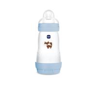 MAM Biberon Anticolica Easy Start 260 ml, Tettarella Misura 2, Azzurro | Da 2+ mesi, Valvola anticolica, Riduce bolle d'aria, Silicone SkinSoft, Allattamento misto, Autosterilizzante, Senza BPA/BPS