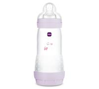 MAM Biberon Anticolica Easy Start 320 ml, Tettarella Misura 3, Rosa | Da 4+ mesi, Valvola anticolica, Riduce bolle d'aria, Silicone SkinSoft, Allattamento misto, Autosterilizzante, Senza BPA/BPS