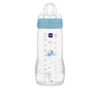 MAM Biberon Easy Active 330 ml – 4+ mesi, tettarella misura 3 piatta e simmetrica, azzurro