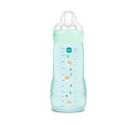 MAM Biberon Easy Active 330 ml – 4+ mesi, tettarella misura 3 piatta e simmetrica, azzurro