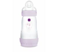 Mam Biberon Easy Start 260 Ml, Anticolica Per Allattamento Misto, Riduce Le Bolle D'aria e Il Rischio Di Coliche, 2+ Mesi, Autosterilizzante, Tettarella Misura 2, Rosa, 1 Pezzo