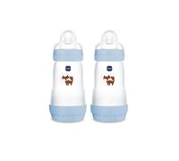 MAM Biberon Easy Start 260 ml - Bio-circolare, Conf. doppia 2 pezzi, Tettarella misura 2, Verde