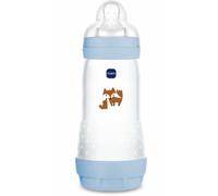 Mam Biberon Easy Start 320 Ml, Anticolica Per Allattamento Misto, Riduce Le Bolle D'aria e Il Rischio Di Coliche, 4+ Mesi, Autosterilizzante, Tettarella Misura 3, Verde, 1 Pezzo