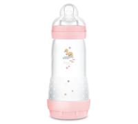 MAM Biberon Easy Start 320 ml, Biberon anticolica per allattamento misto, Riduce le bolle d'aria e il rischio di coliche, Accessori neonati 4+ mesi autosterilizzanti e con tettarella misura 3, Rosa