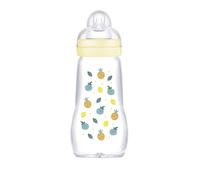 MAM Biberon Feel Good 260 ml, Biberon vetro pregiato resistente alle alte temperature, Neutro