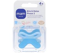 MAM Bite&Relax Fase 2 Mini Dentaruolo Azzurro 4m+ 1 pz Altro
