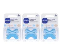 MAM Bite&Relax Fase 2 Mini Dentaruolo Azzurro 4m+ 3x1 St