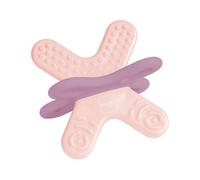 MAM Bite & Relax Fase 2 Mini Dentaruolo, Massaggia gengive neonati 4+ mesi, Con sterilizzatore portatile per microonde, Regalo neonato con 4 sagomature per stimolare molari e capacità motorie, Rosa
