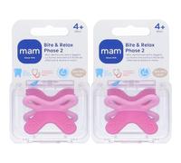 MAM Bite&Relax Fase 2 Mini Dentaruolo Rosa 4m+ 2x1 St