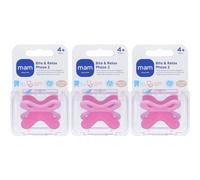 MAM Bite&Relax Fase 2 Mini Dentaruolo Rosa 4m+ 3x1 St