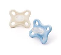 MAM Ciucci comfort, 0-3 mesi, confezione da 2, ciucci per neonati, forniti in custodia per sterilizzatore, materiali sostenibili, accessori per bambini per neonati, colore blu (vari motivi)