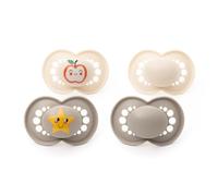 MAM Ciucci originali | 18-36 mesi | Confezione da 4 | Materiali sostenibili | Accessori per bambini | Pietra