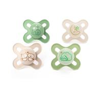 MAM Ciucci originali da giorno e da notte, 0-2 mesi, confezione da 4, include 2 ciucci che si illuminano al buio, design ortodontico, accessori per bambini, beige (vari motivi)