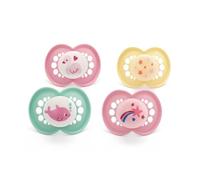 MAM Ciucci originali per giorno e notte, 18-36 mesi, confezione da 4, include 2 ciucci che si illuminano al buio, design ortodontico, accessori per bambini, blu (vari motivi)
