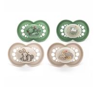 MAM Ciucci originali per giorno e notte, 6-18 mesi, confezione da 4, include 2 ciucci fosforescenti al buio, design ortodontico, accessori per bambini, unisex (vari motivi)