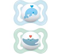 Mam Ciuccio Air Succhietto in Silicone con Custodia 2-6 mesi Confezione da 2 Pz