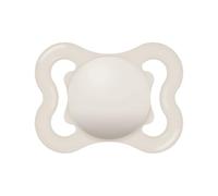 MAM Ciuccio con scudo ventilato, 2-6 mesi, con tettarella simmetrica, piatta, extra sottile e flessibile, in silicone, facile accettazione, con scatola autosterilizzante, MAM Supreme, neutro opaco,