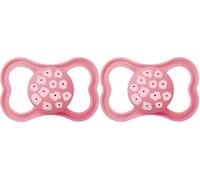 MAM Ciuccio, in Silicone con Custodia Porta Succhietto, 16+ mesi, Fucsia (Confezione da 2)