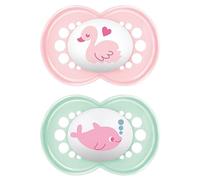 MAM Ciuccio originale | 6 - 16 mesi | Ciuccio per bambini | 94% accettazione | adatto all'allattamento | consigliato dalle ostetriche | delicato sui denti | silicone SkinSoft | Cigno/delfino | 2 pezzi