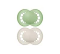 MAM, Ciuccio originale alla moda 6+ mesi (2 pezzi) colore casuale - tettarella in silicone simmetrico e anatomico - tettarella con scatola di trasporto e sterilizzazione