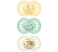 MAM, Ciuccio originale beige 18+ mesi (3 pezzi) colore casuale - tettarella in silicone simmetrico e anatomico