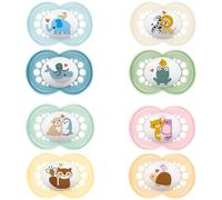 MAM | Ciuccio originale classico 6+ mesi (2 pezzi) colore casuale - Ciuccio in silicone simmetrico e anatomico - tettarella con scatola di trasporto e sterilizzazione